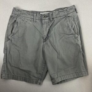 American Eagle Outfitters Shorts Mens 32 Gray Prep Chino Cotton 8 Inseam Casual